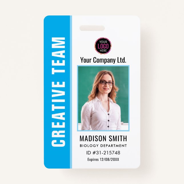 Customised Name and Photo |  ID Card Badge ID Badge (Front)