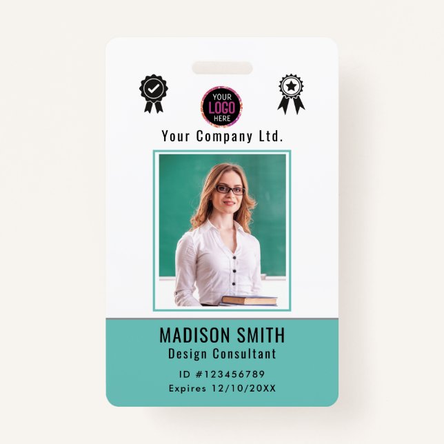 Customised Name and Photo |  ID Card Badge ID Badge (Front)