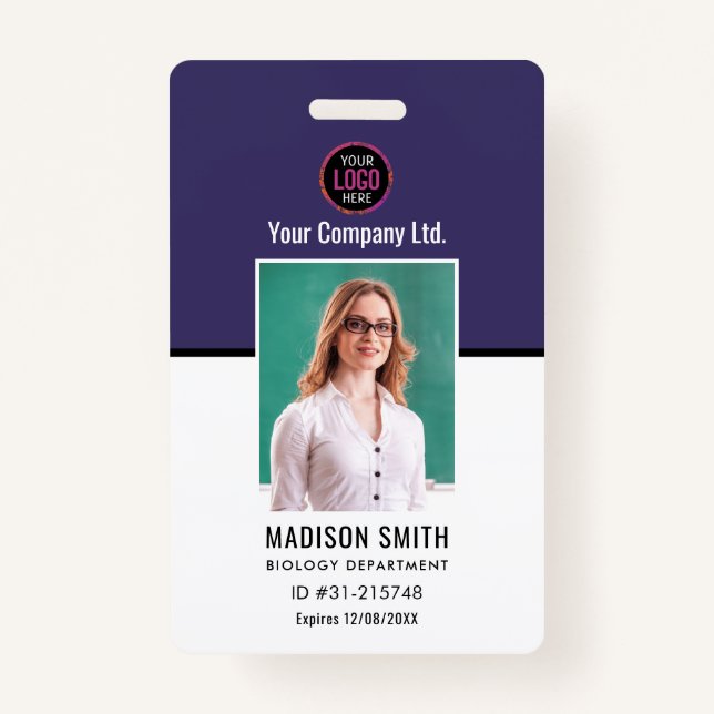 Customised Name and Photo |  ID Card Badge ID Badge (Front)
