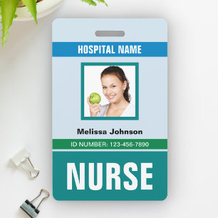 Customised Name and Photo Nurse ID Card Badge