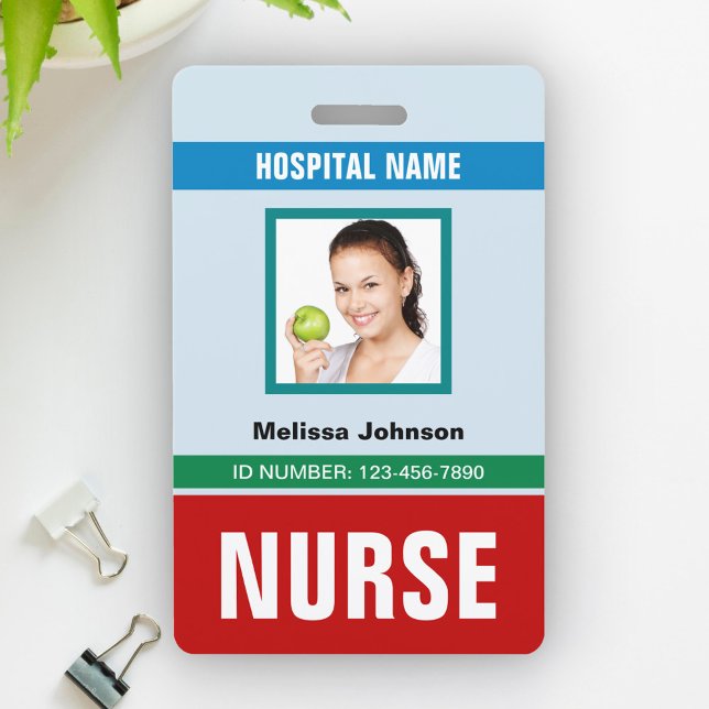 Customised Name and Photo | Nurse ID Card ID Badge (Creator Uploaded)