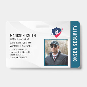 Customised Name and Photo   Security ID Card  Badg Badge