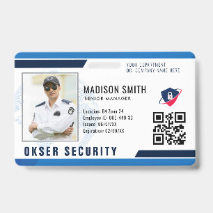 Customised Name and Photo   Security ID Card  Badg Badge