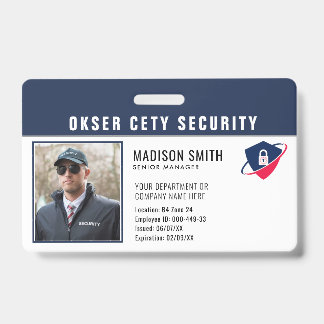 Customised Name and Photo | Security ID Card Badge