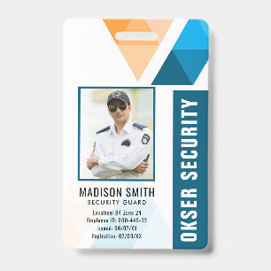Customised Name and Photo    Security ID Card  Badge
