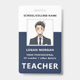 Customised Name and Photo Teacher ID Card Badge