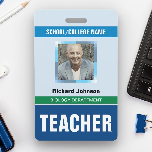Customised Name and Photo | Teacher ID Card Badge (Creator Uploaded)