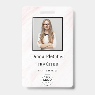 Customised Name and Photo Teacher ID Card Badge