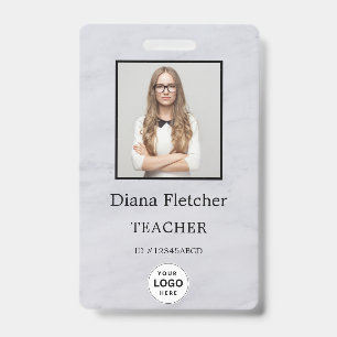 Customised Name and Photo Teacher ID Card Badge