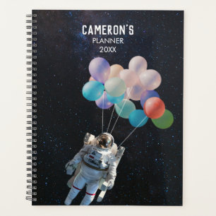 Customised Name Astronaut Stars & Space Balloons Planner