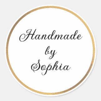 customised name  classic round sticker