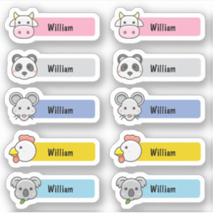 Customised Name Cute Kawaii Daycare Stickers
