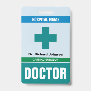 Customised Name Doctor ID Card Badge