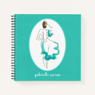Customised Name Fashion Illustration Journal/ Notebook