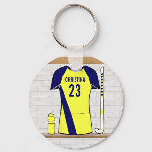Customised Name Field Hockey Key Ring