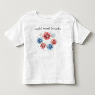 Customised Name Firecracker Toddler T-Shirt