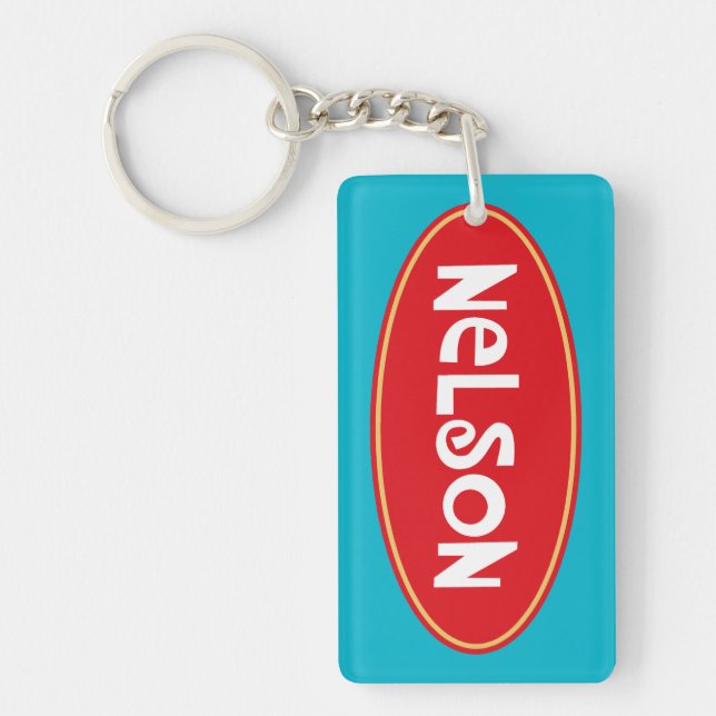 Customised name NELSON Key Ring (Front)