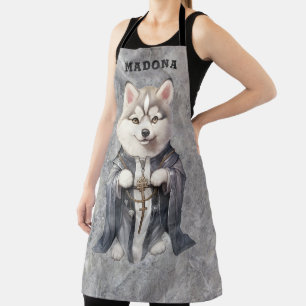 customised Name Priest King Siberian Husky Dog Apron