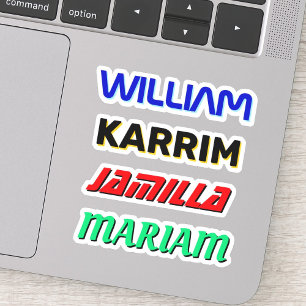 Customised Name Stickers (Waterproof Vinyl Names)