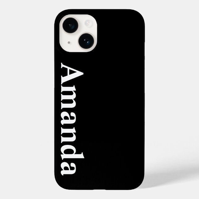 Customised Name Stylish Modern Elegant Monogram. Case-Mate iPhone Case (Back)