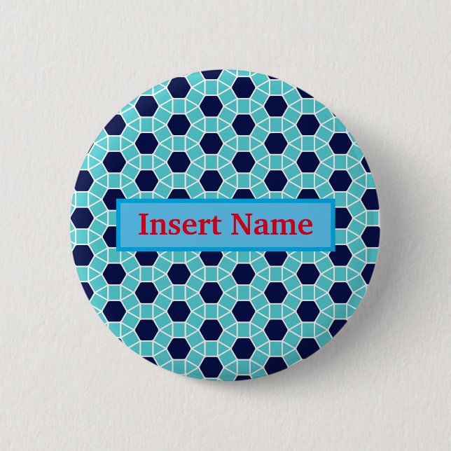 Customised Name Tag Pin Button (Front)