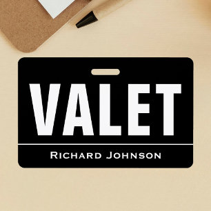 Customised Name Valet ID Badge