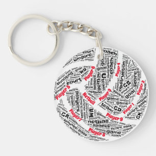 Customised Netball Team Acrylic Key chain