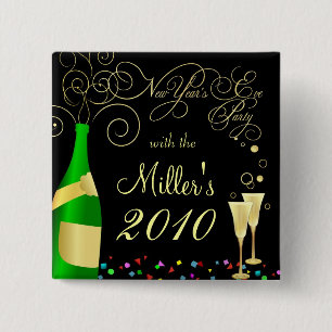 Customised New Year's Eve Party Pin