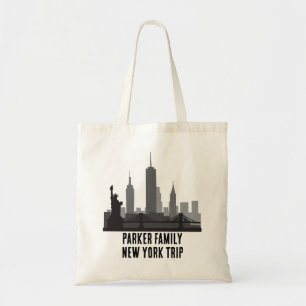 Customised New York Trip Skyline Statue of Liberty Tote Bag