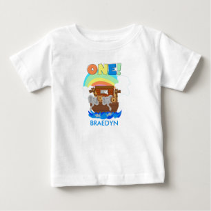 Customised Noah's Ark Baby 1st Birthday T-shirt