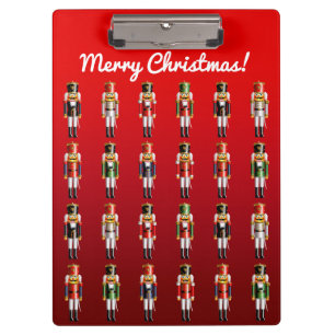 Customised Nutty Nutcracker Toy Soldiers Clipboard