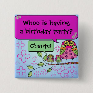 Customised Owl Button