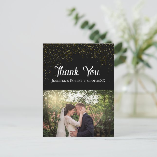 Customised Own Photo Wedding Thank you Postcard (Standing Front)