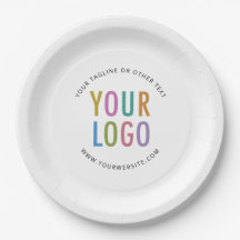 Customised Paper Plates Business Logo Printed Bulk