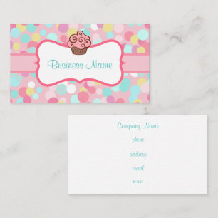 Customised Pastel Cupcake Business Card