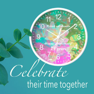 Customised Pastel My Secret Rose Garden Wall Clock