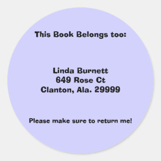 Customised Personalised Book Labels