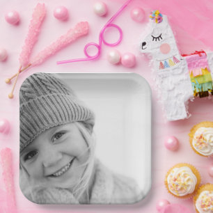 Customised Personalised Create Your Own Photo Paper Plate