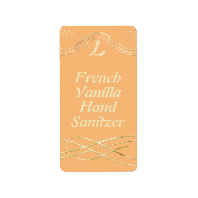 Customised Personalised Hand Sanitzer Labels  (Front)