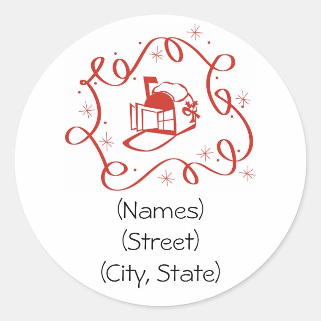 Customised Personalised Holiday Address Labels (Front)