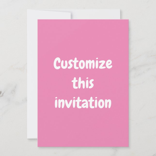 Customised Personalised Zazzle Invitations (Front)