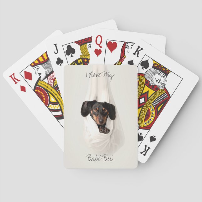 Customised Pet Dog Cat  Notebook Playing Cards (Back)