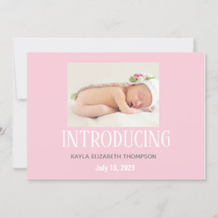 Customised Photo Baby Announcement