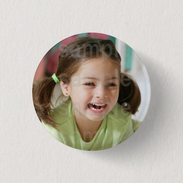 Customised Photo Birthday Button (Front)