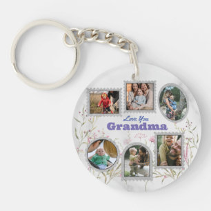 Customised Photo Collage and Memorable Quote Key Ring