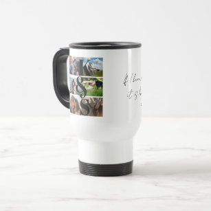 Customised Photo Collage Couple Personalised Gift Travel Mug
