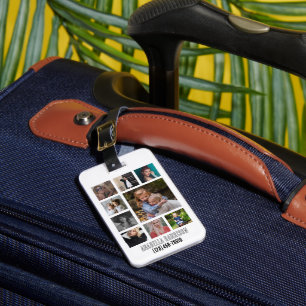 Customised Photo Collage Luggage Tag