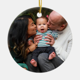 Customised Photo Double Sided Personalised Family Ceramic Tree Decoration