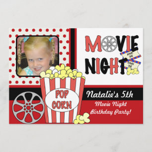 Customised Photo Movies Birthday Invitation