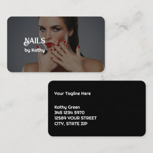 Customised Photo Nail Tech Business Card